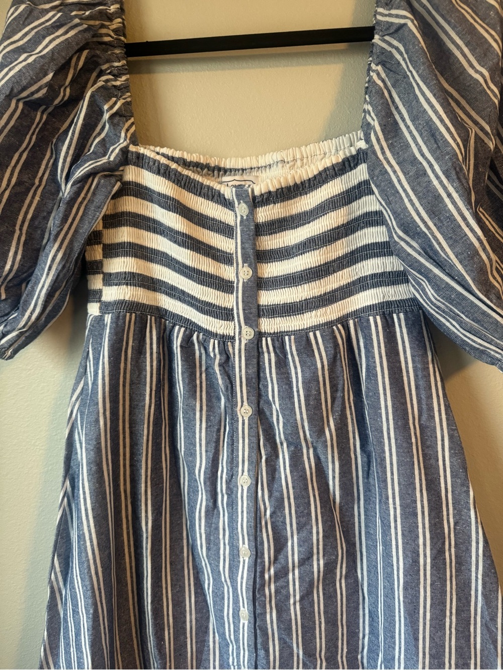 Emerson Frye x Love Tomas Blue and White Midi Dress NWT - Picture 9 of 9